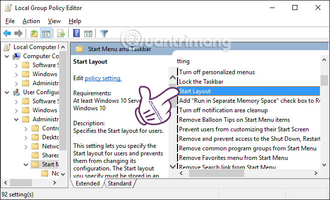 Cách sửa lỗi mất Pin to Start trên Windows 10