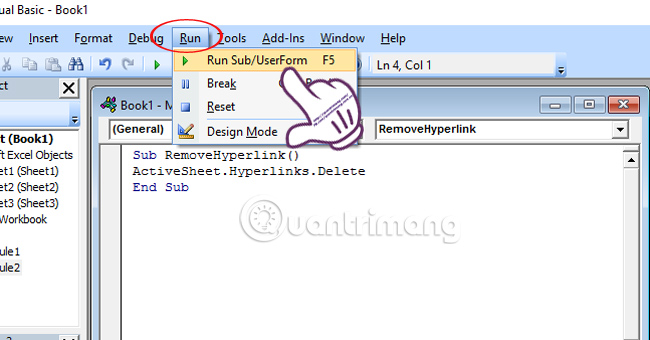 Làm sao để vô hiệu hóa Hyperlink trong Excel