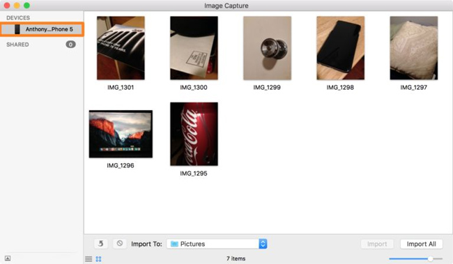 Cách sử dụng Image Capture trên Mac để quản lý ảnh trên iPhone/iPad