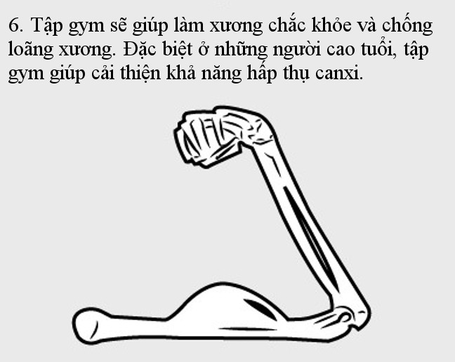 Tập gym sẽ giúp làm xương chắc khỏe và chống loãng xương  Tập gym sẽ giúp làm xương chắc khỏe và chống loãng xương