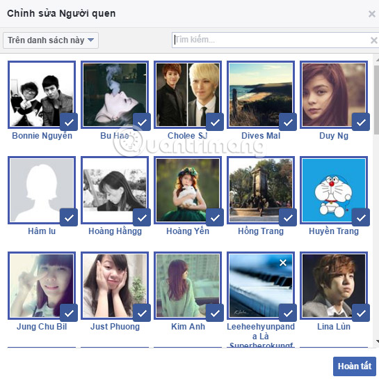 loại bỏ bạn bè ít tương tác trên Facebook