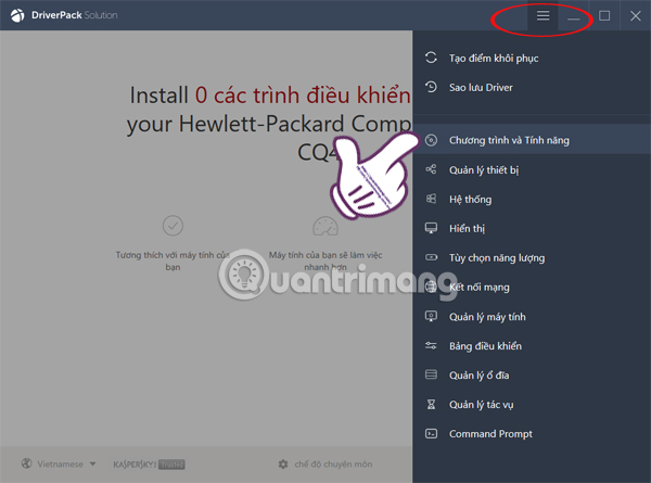 Hướng dẫn cài driver cho Windows bằng DriverPack Solution