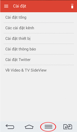 Cài đặt  Sony Video & TV SideView