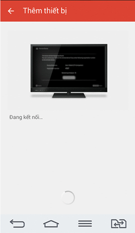 Chờ đợi quá trình kết nối  Sony Video & TV SideView