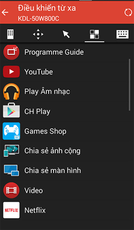 Tìm kiếm ứng dụng  Sony Video & TV SideView