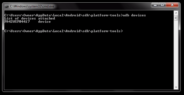  Kiểm tra Android Debug Bridge