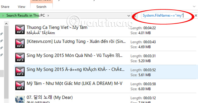 Mẹo tìm kiếm nhanh hơn trong Windows 10
