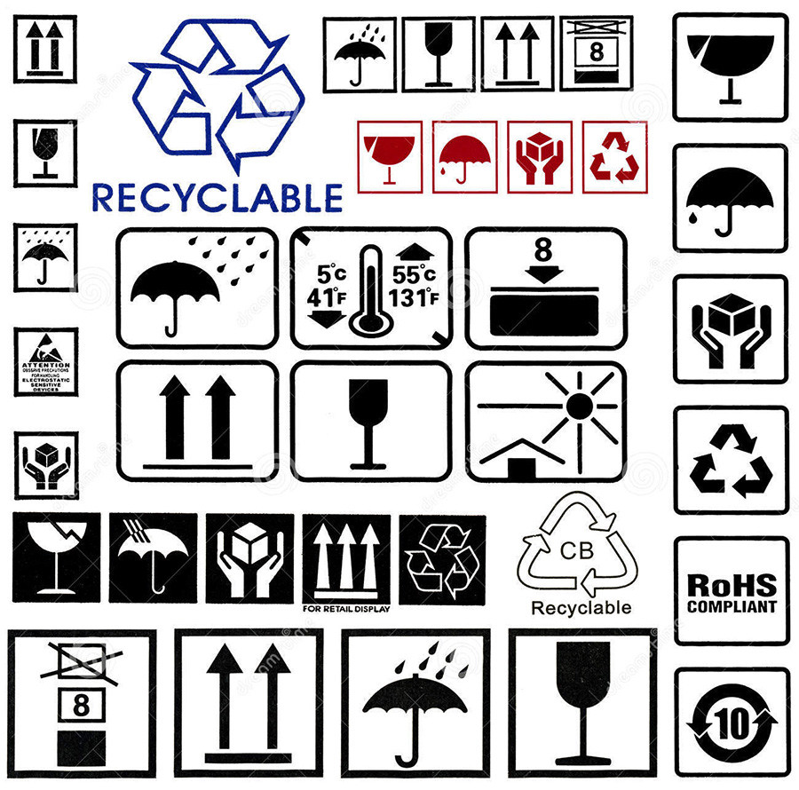 Kí hiệu, biểu tượng trên thùng carton Kí hiệu, biểu tượng trên thùng carton