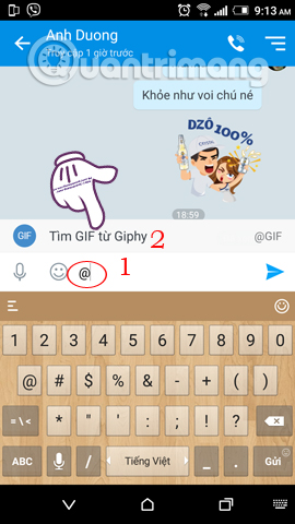 chia sẻ và gửi ảnh GIF qua Zalo