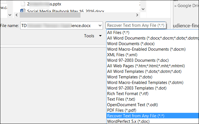 Cách khôi phục tài liệu Word 2016 bị lỗi hoặc bị mất