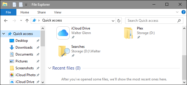 Xóa sạch lịch sử tìm kiếm Recent Files trên File Explorer Windows 10