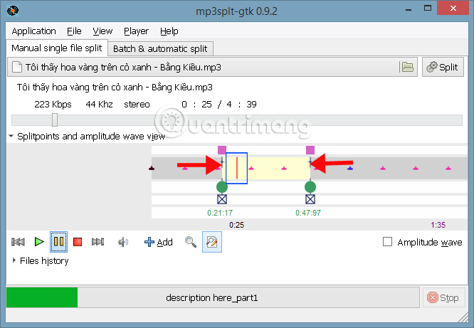 Hướng dẫn cắt file âm thanh bằng phần mềm Mp3splt