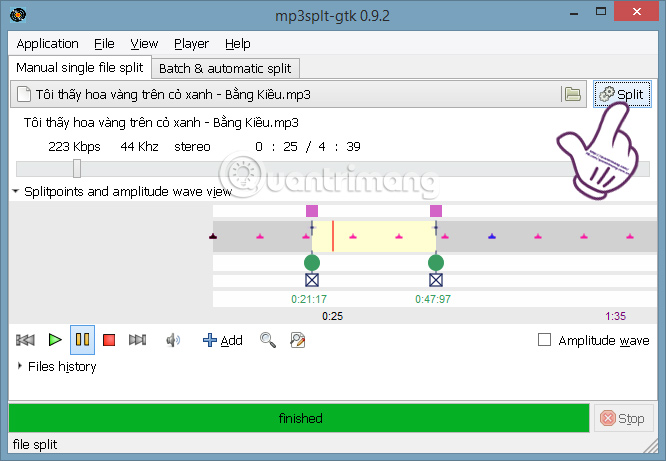 Hướng dẫn cắt file âm thanh bằng phần mềm Mp3splt