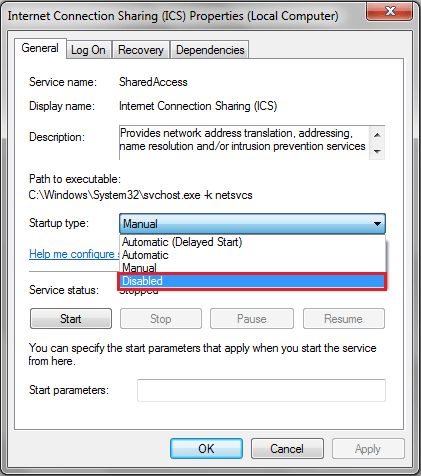Hướng dẫn tắt Internet Connection Sharing trên Windows
