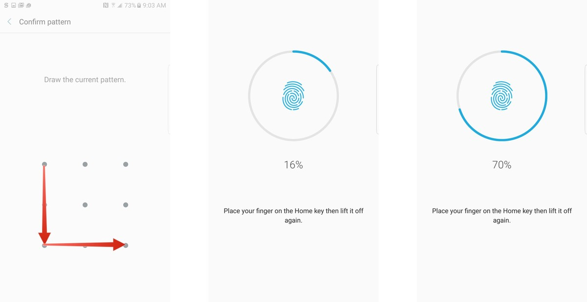 Thiết lập dấu vân tay  lập dấu vân tay trên Samsung Galaxy Note 7