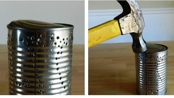 Tháo rời nắp của lon ra Tháo rời nắp của lon ra