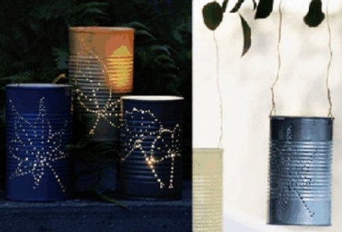 Đèn lồng Trung thu làm từ vỏ lon Đèn lồng Trung thu làm từ vỏ lon