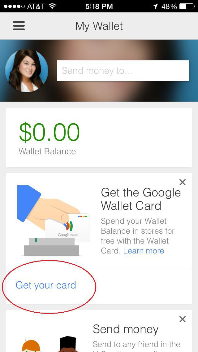 kích hoạt Google Wallet Card