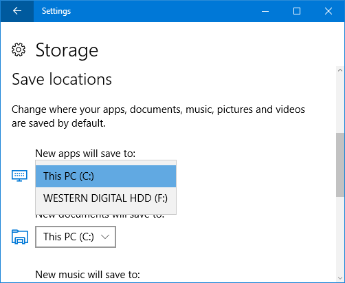 Thay đổi vị trí cài đặt các ứng dụng