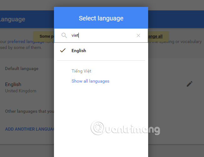 Cách thay đổi ngôn ngữ của tài khoản Google