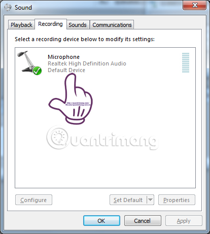 Hướng dẫn kiểm tra Microphone, Headphone trên Windows 7