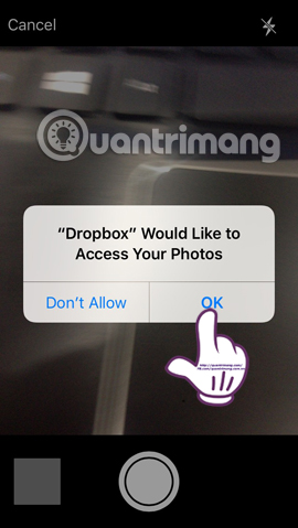 Sử dụng Photos  scan tài liệu trên Dropbox