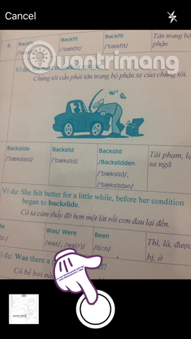 Chụp tài liệu cần quét  scan tài liệu trên Dropbox