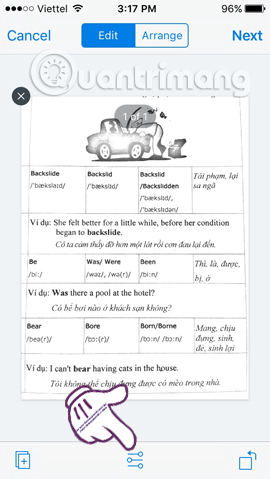 Chỉnh sửa tài liệu  scan tài liệu trên Dropbox