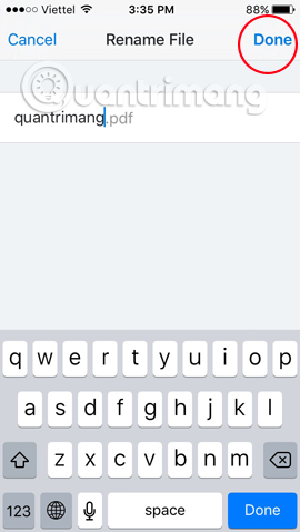 Sửa tên file PDF  scan tài liệu trên Dropbox