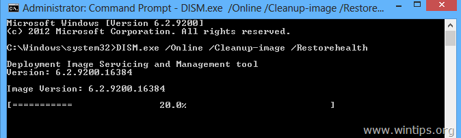  Chờ DISM sửa chữa các file bị lỗi