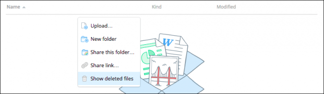 Khôi phục lại các file đã bị xóa từ dịch vụ đám mây