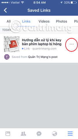 Lưu bài viết Facebook