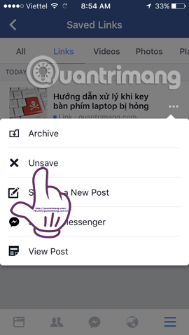 Lưu bài viết Facebook