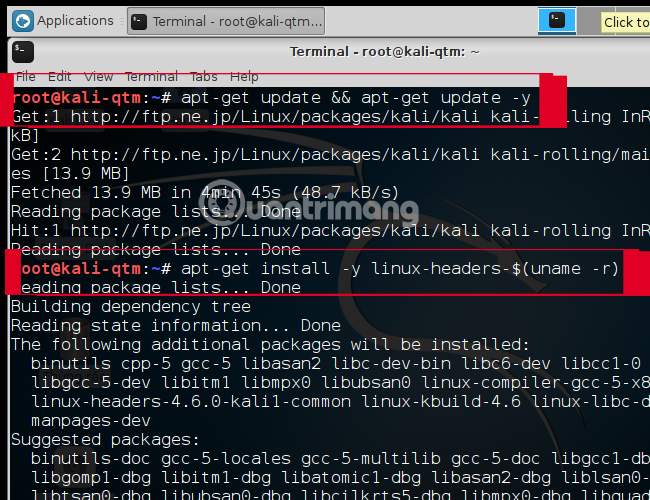 Cài đặt VMware Tools trên Kali Linux bước 4
