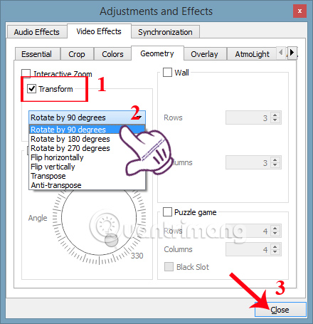 Hướng dẫn xoay video bị ngược, nghiêng bằng VLC Media Player