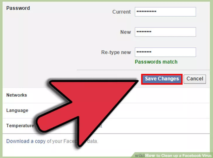 thay đổi mật khẩu facebook