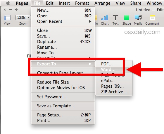 mở file docx trên Mac OS X