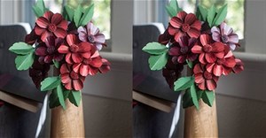 Cách làm lọ hoa giấy tuyệt đẹp cho ngày 20 tháng 10