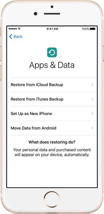 Hướng dẫn chuyển dữ liệu từ điện thoại iPhone cũ sang iPhone 7/ iPhone 7 Plus