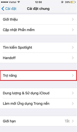 Trợ năng lỗi màn hình ám vàng trên iOS 10