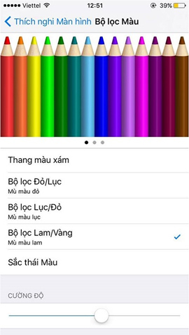 Thay đổi màu sắc màn hình lỗi màn hình ám vàng trên iOS 10