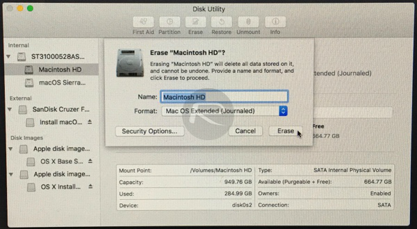 Hướng dẫn cách cài mới (clean install) macOS Sierra 10.12 trên Mac