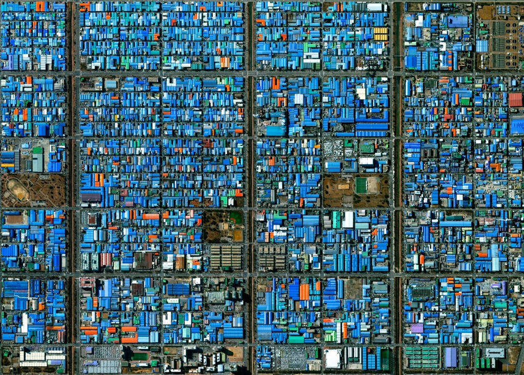Jeongwang-dong, một khu công nghiệp ở thành phố Ansan, Hàn Quốc.