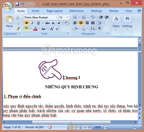 Chọn Next Page khi muốn đánh số trang trong Word