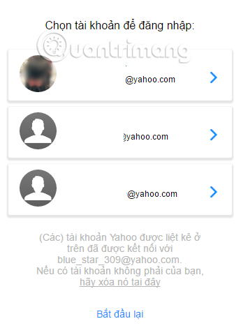 khôi phục tài khoản Yahoo