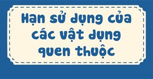 Hạn sử dụng của các vật dụng trong nhà - mối nguy hiểm tiềm ẩn cho sức khỏe