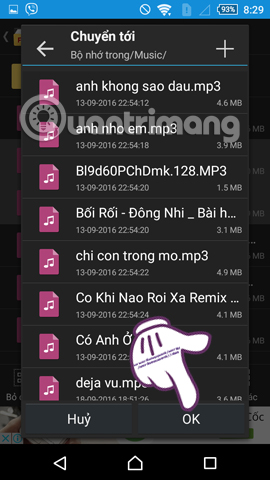 Cách chuyển bài hát tải từ Zing MP3 sang thư mục Music