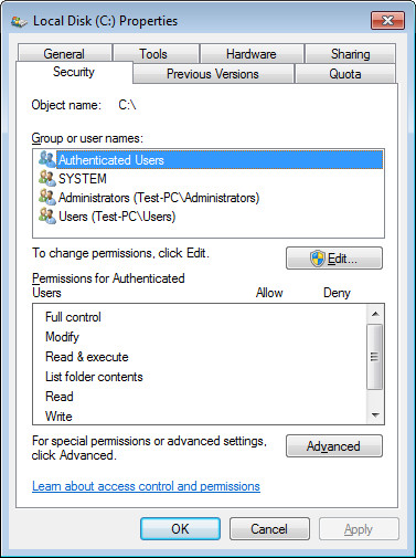 Làm thế nào để kích hoạt / vô hiệu hóa tab Security của file, thư mục trên Windows?