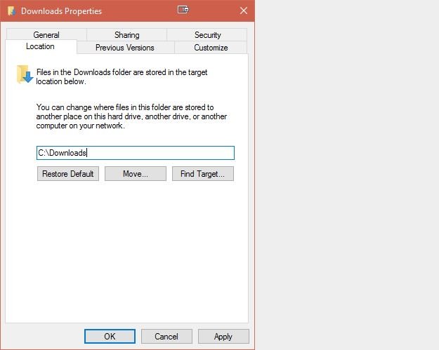 Làm sao để thay đổi đường dẫn Download mặc định trên Windows?