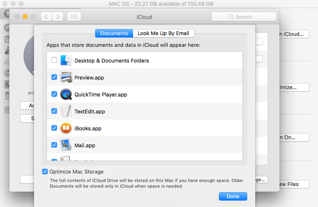 Giải phóng không gian trên macOS Sierra với Optimize Storage